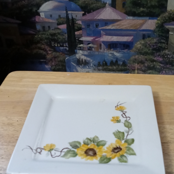 CANOPY Porcelain White Square Plate Set,Size 8.5” Vintage Plates Art Set. 💐 - Picture 10 of 13